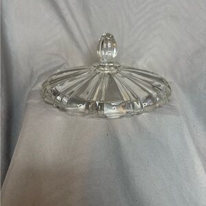 Anchor Hocking Old Cafe Ribbed Glass Lid for Candy Dish